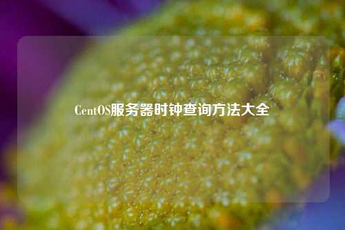 CentOS服務器時鐘查詢方法大全