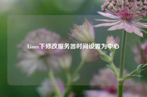 Linux下修改服務器時間設置為中心